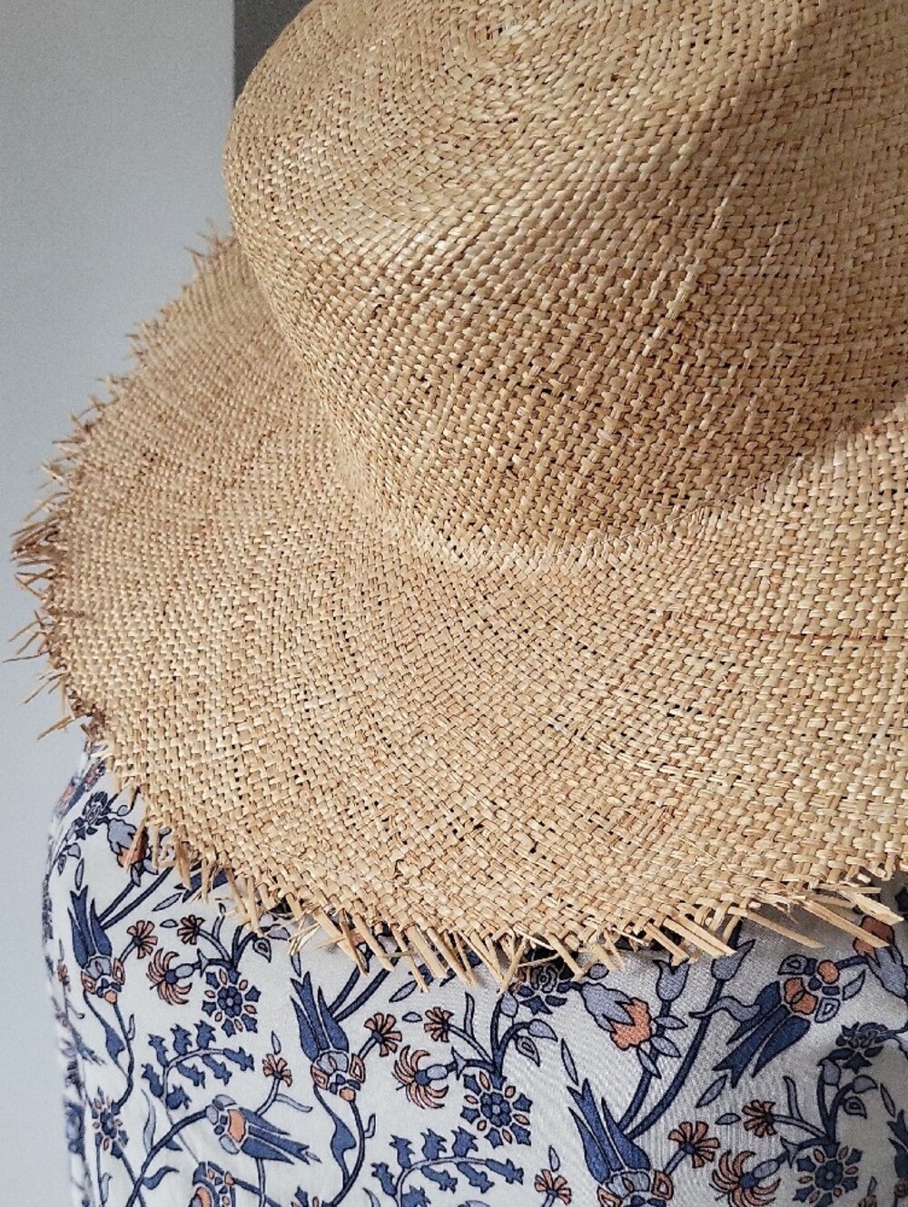 Ace Of Something Leonora Boater Natural Wide-Brim Straw Sun Hat - Picture 5 of 15